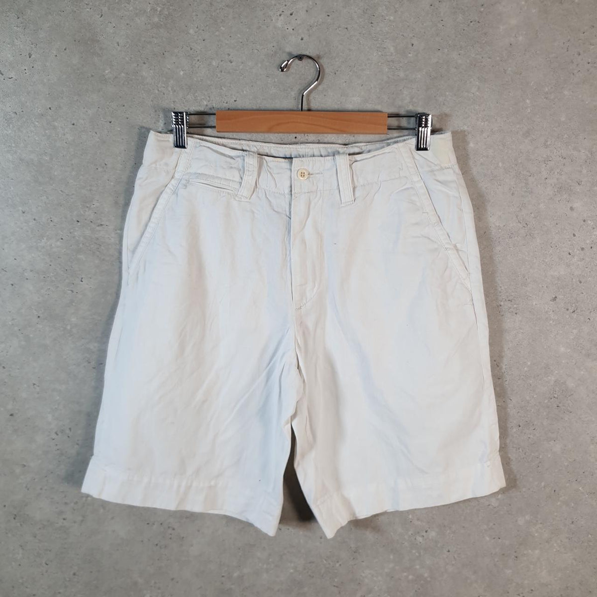 Vintage Ralph Lauren Polo Shorts Jorts Chino Cargo Men’s W31 White Baggy Cotton