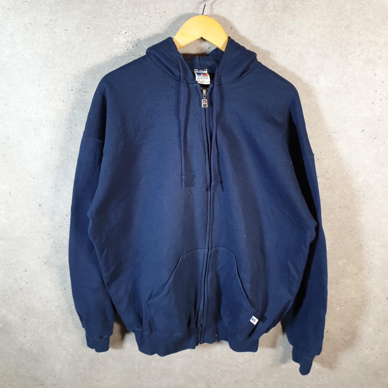 Vintage Russell Athletic Captain Randy Hoodie Men’s XL Navy Full Zip Baggy