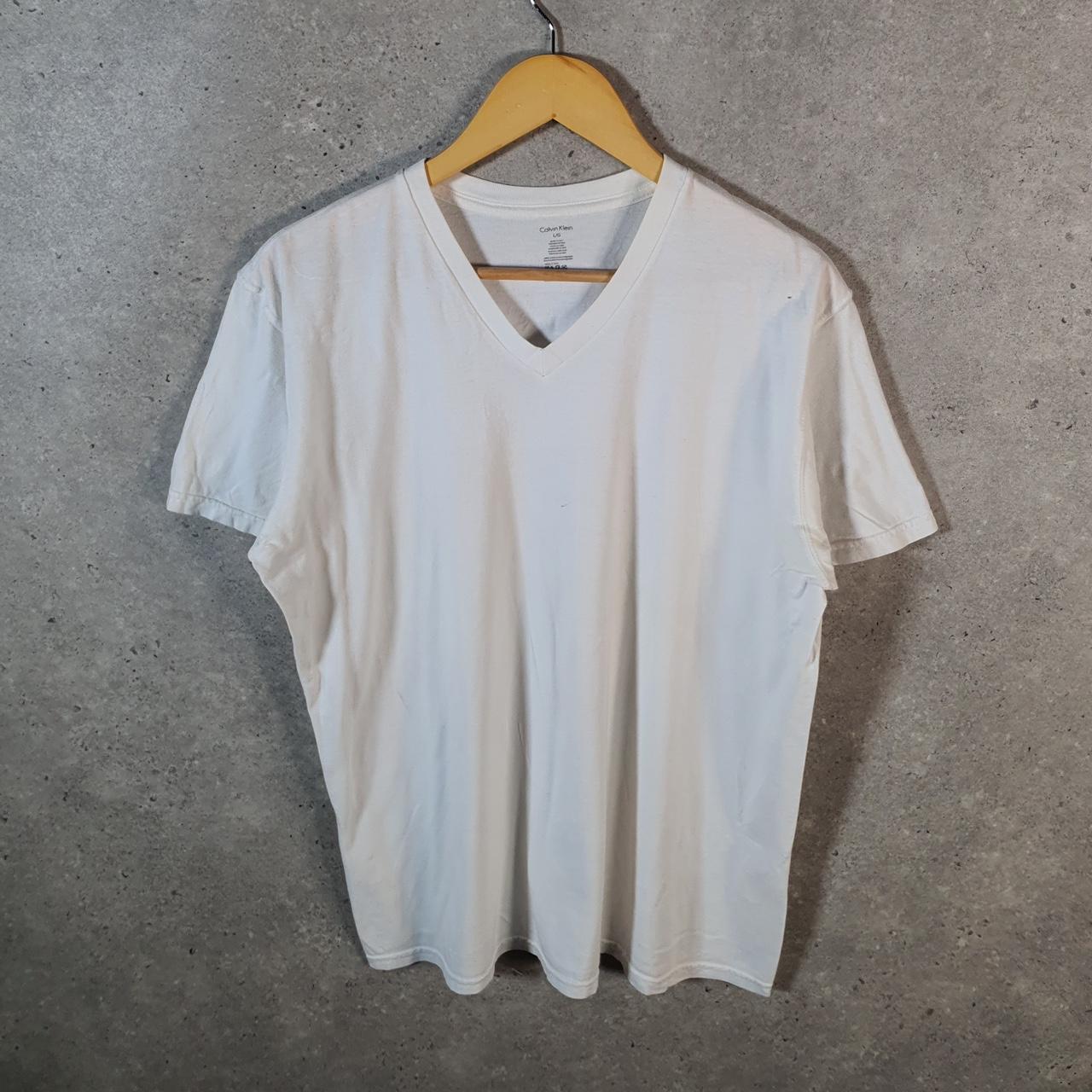 Vintage Calvin Klein Blank T Shirt Men’s Large White Casual Sports