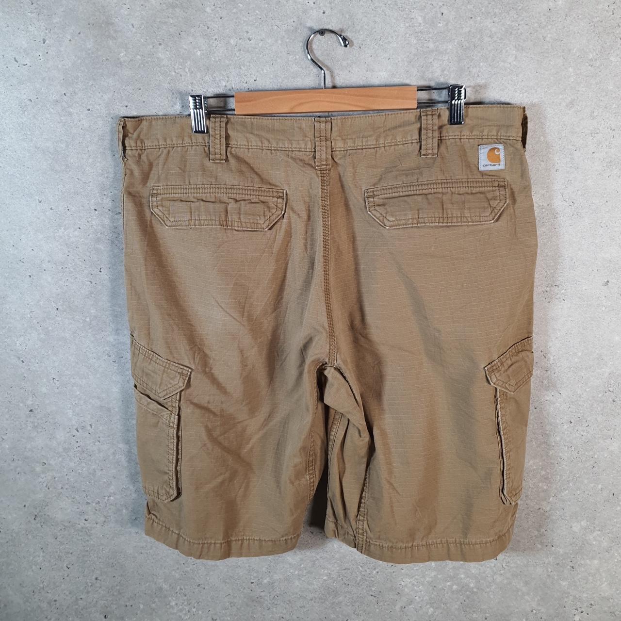 Vintage Carhartt Baggy Carpenter Shorts Jorts Cargo Men’s W40 Brown Relaxed Fit Workwear A4715