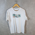 Vintage Hurley Graphic T Shirt Men’s White Medium Casual Sports Logo Athletic