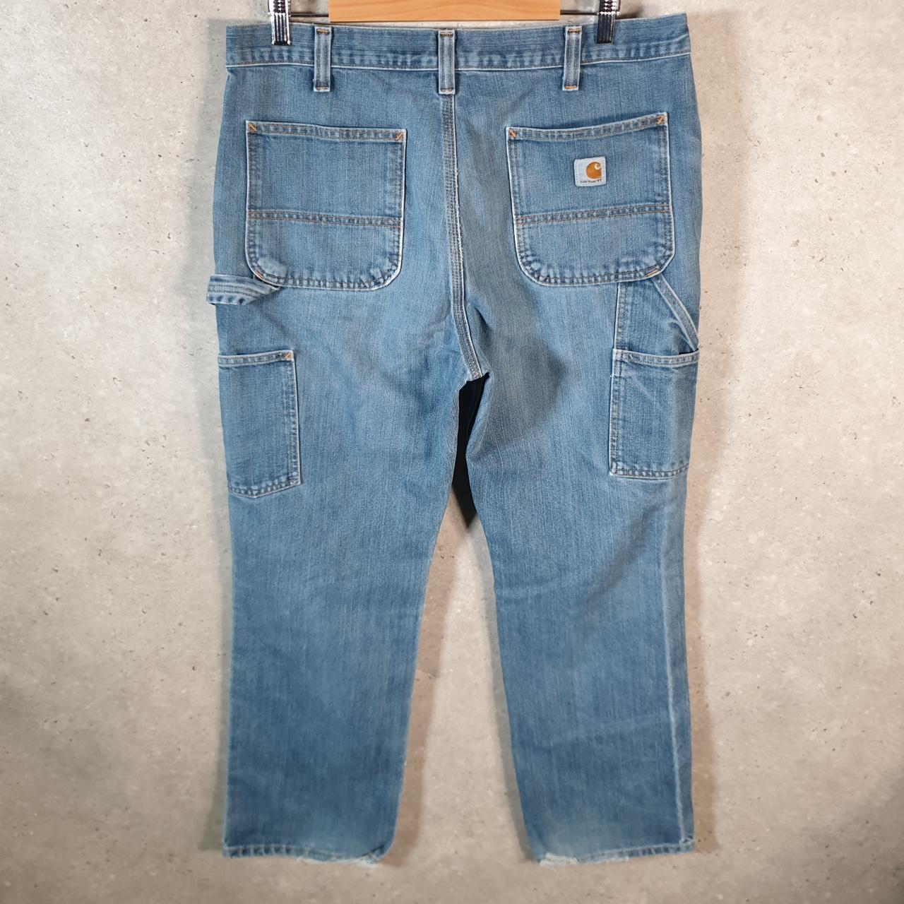 Vintage Carhartt Workwear Carpenter Jeans Mens W36 L30 Blue Denim Relaxed Fit USA