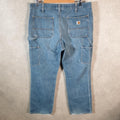 Vintage Carhartt Workwear Carpenter Jeans Mens W36 L30 Blue Denim Relaxed Fit USA