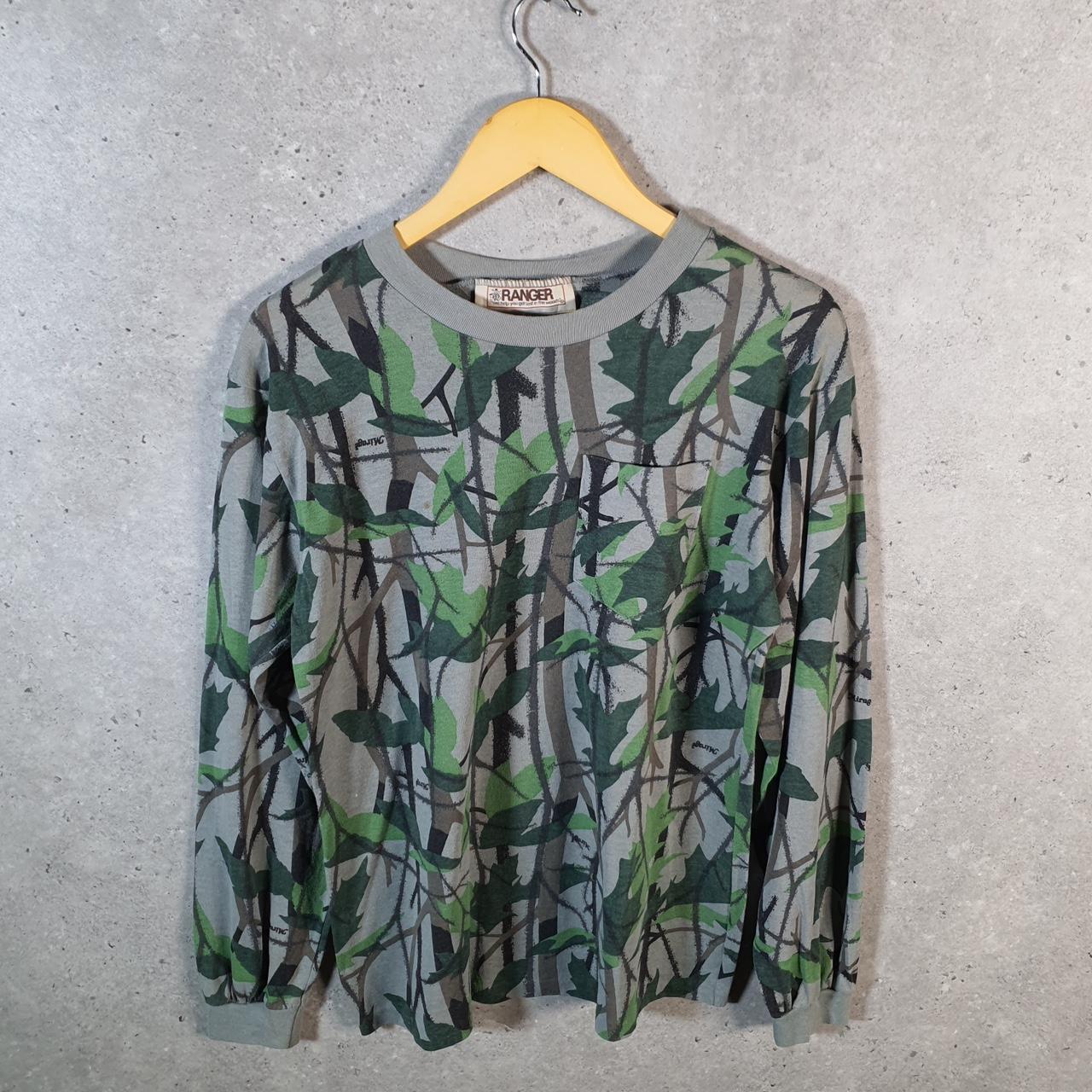 Vintage Ranger RealTree Army 90s USA Graphic Single Stitch T Shirt Men’s Small Green