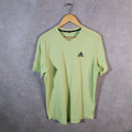 Vintage Adidas Aeroready T Shirt Men’s Large Green Three Stripes Logo Athletic