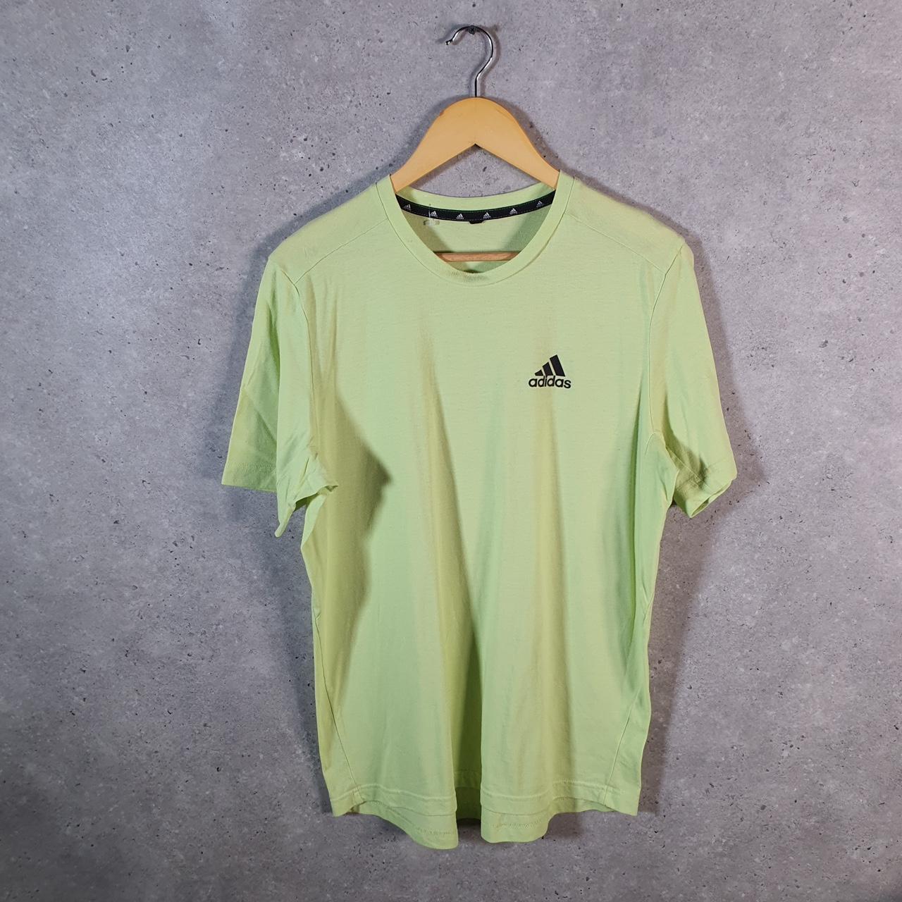 Vintage Adidas Aeroready T Shirt Men’s Large Green Three Stripes Logo Athletic