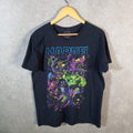 Vintage Marvel Avengers Assemble T Shirt Men’s Large Black Spellout Graphic