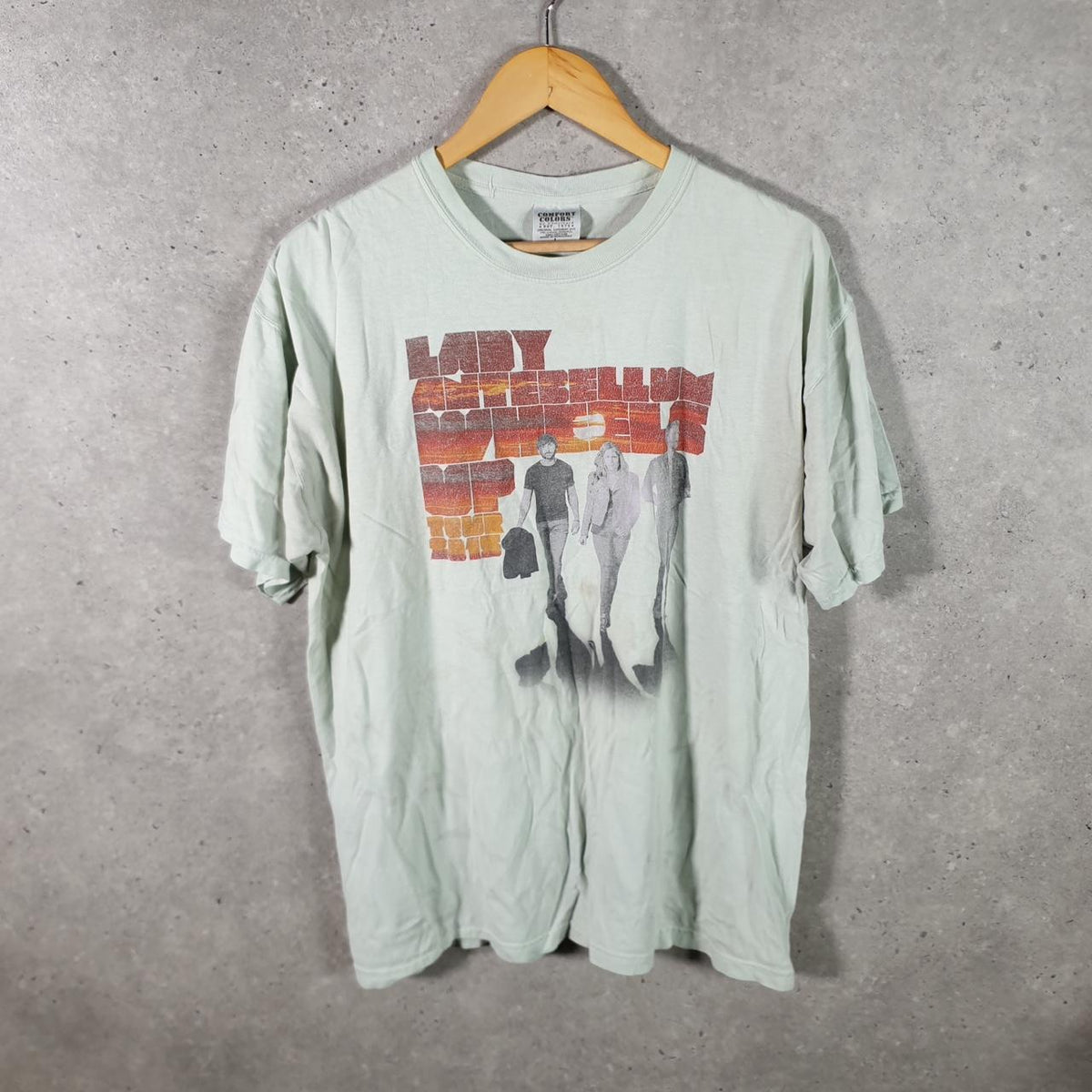 Vintage Comfort Colours Lady Antebellum 2015 World Tour Music Band T Shirt Men’s Large Blue