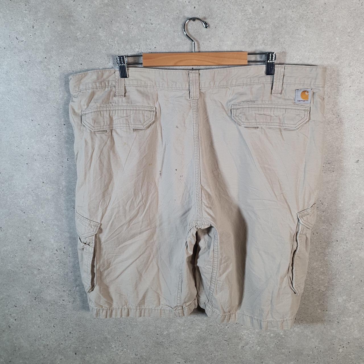 Vintage Carhartt Baggy Carpenter Shorts Jorts Cargo Men’s W44 Brown Relaxed Fit Workwear Big Fish Vintage