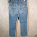Vintage Carhartt Workwear Carpenter Jeans Mens W34 L32 Blue Denim Relaxed Fit USA