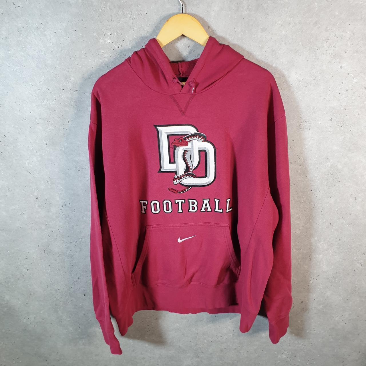 Vintage Nike Centre Swoosh Embroidered Hoodie Men’s 2XL Red Swoosh Y2K Pullover