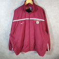 Vintage Nike Team Windbreaker Track Jacket Mens XL Burgundy Red USA Swoosh Full Zip