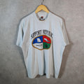 Vintage Fruit of the Loom Support Republic 90s USA Single Stitch T Shirt Men’s XL Grey C9492