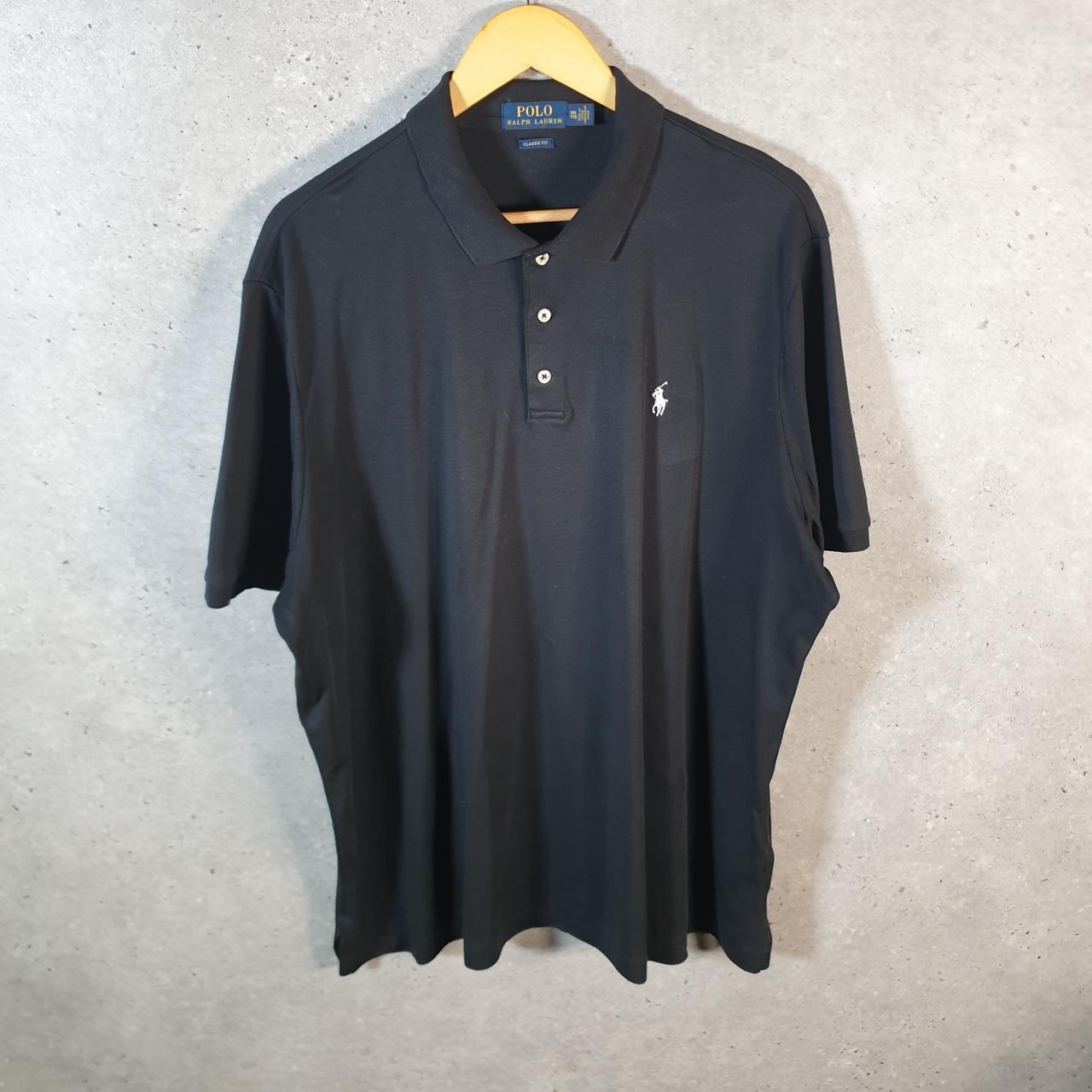 Vintage Ralph Lauren Polo Shirt Men’s 2XL Black Classic Fit Embroidered Pony