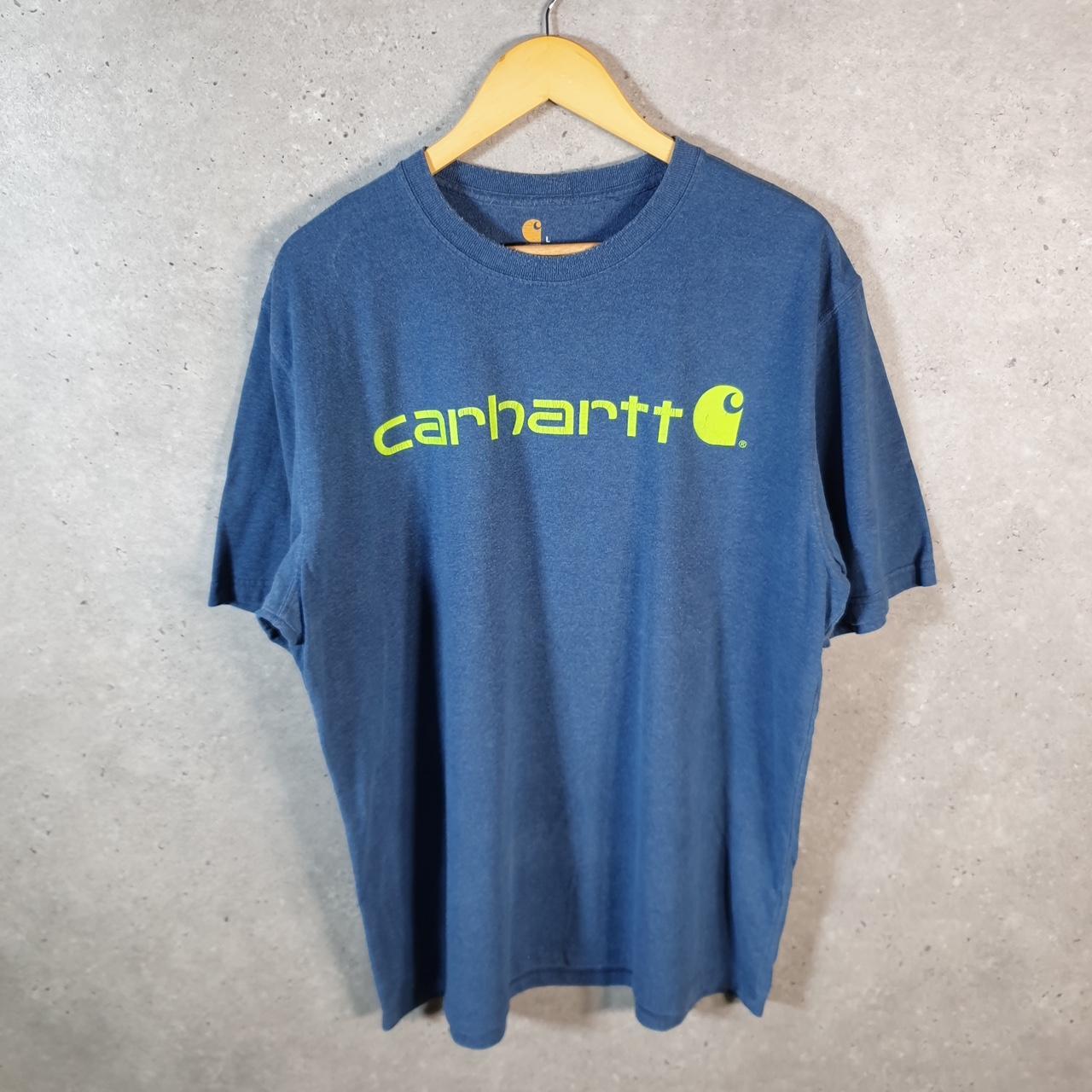 Vintage Carhartt Pocket T Shirt Men’s Large Blue Workwear Chore Utility Original Fit C9313
