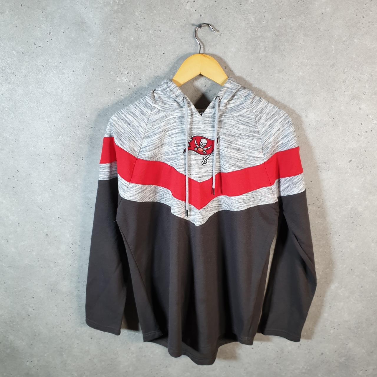 Vintage NFL Tampa Bay Buccaneers Hoodie Womens Medium Grey Pullover USA Pro Sport