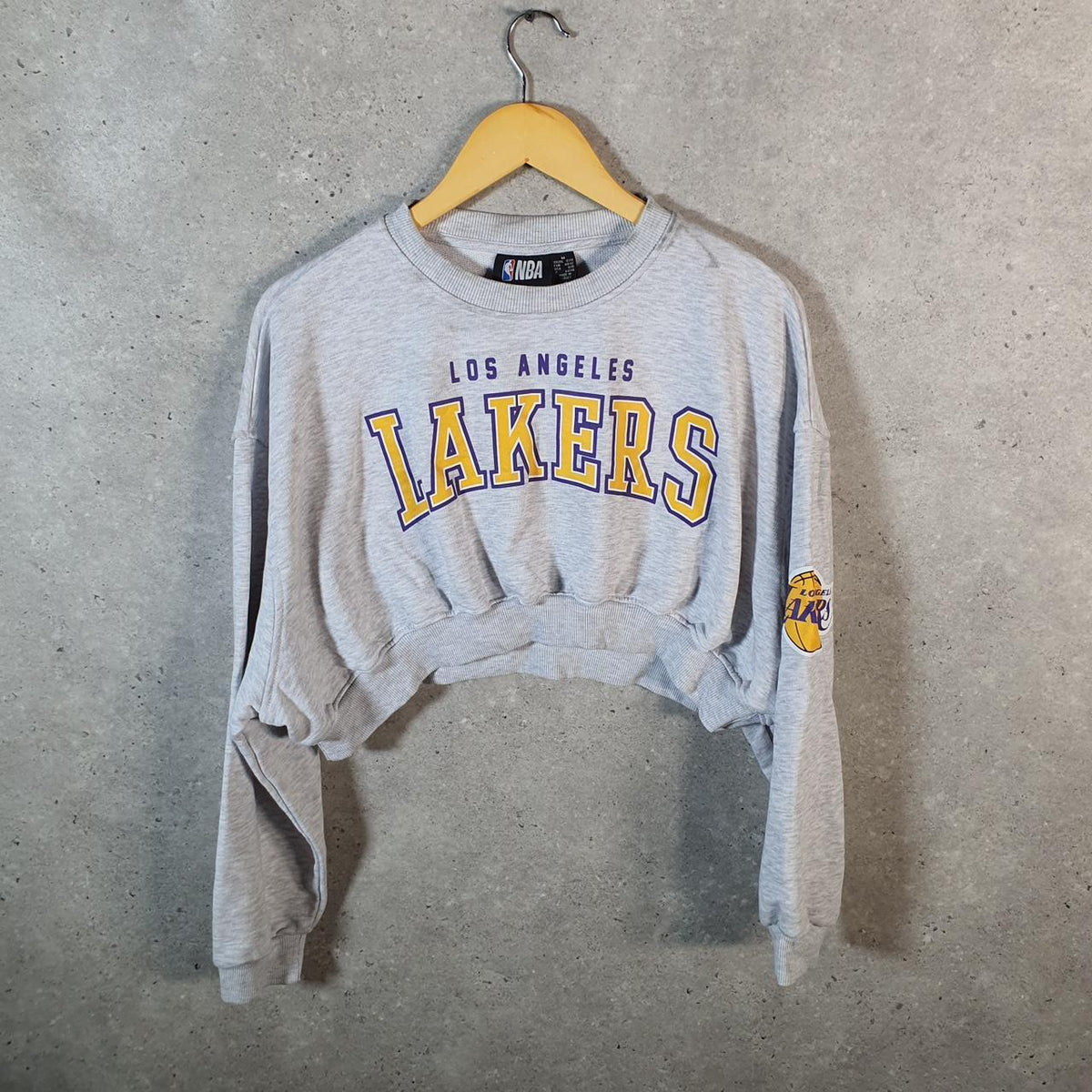 Vintage NBA Los Angeles Sweatshirt Womens Medium Grey Pullover Pro Sport USA