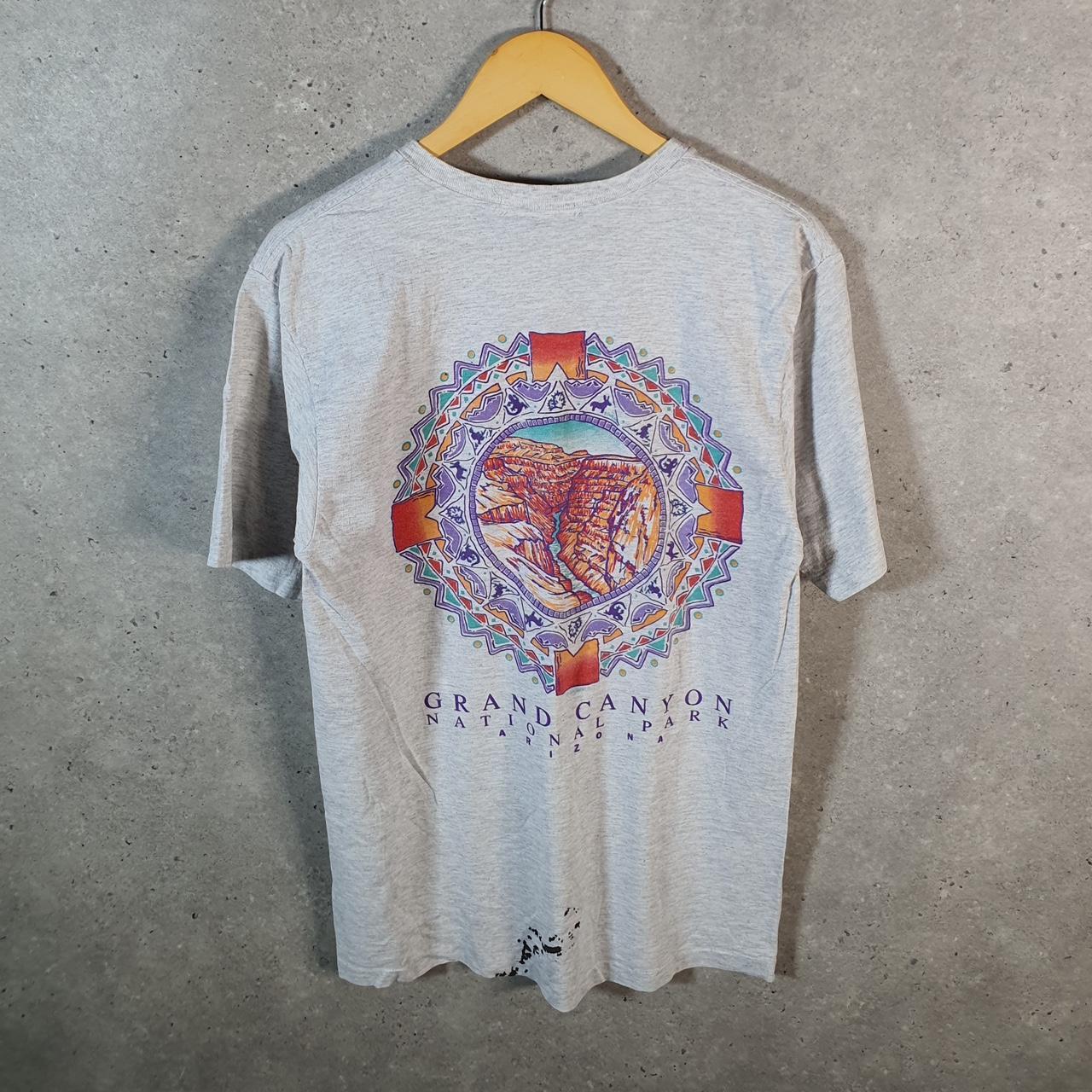 Vintage Long John Grand Canyon Arizona 90s USA Single Stitch T Shirt Men’s Medium Grey