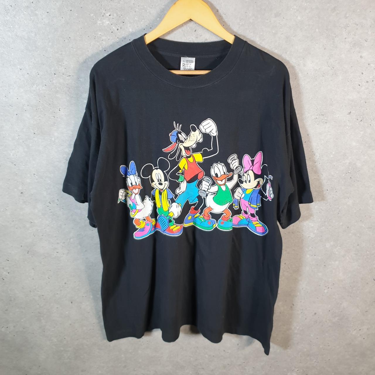 Vintage Ritz Disney Mickey Mouse 90s USA Single Stitch T Shirt Men’s Large Black