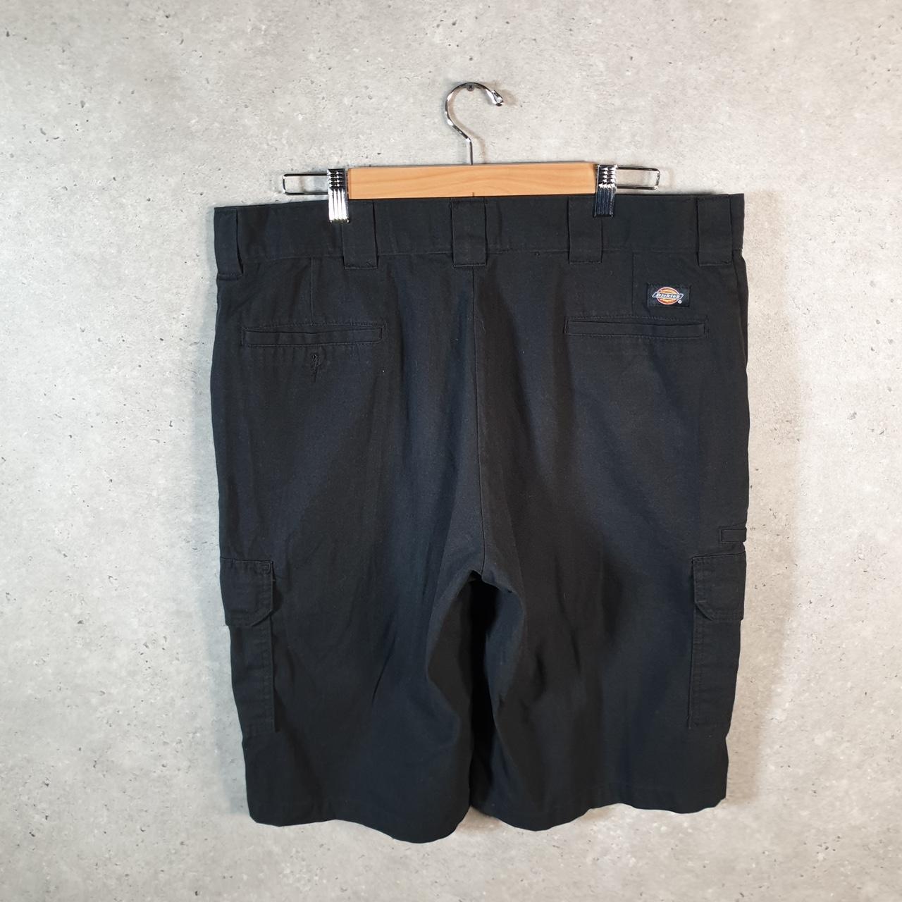 Vintage Dickies Baggy Chino Shorts Jorts Cargo Mens W38 Black Relaxed Fit