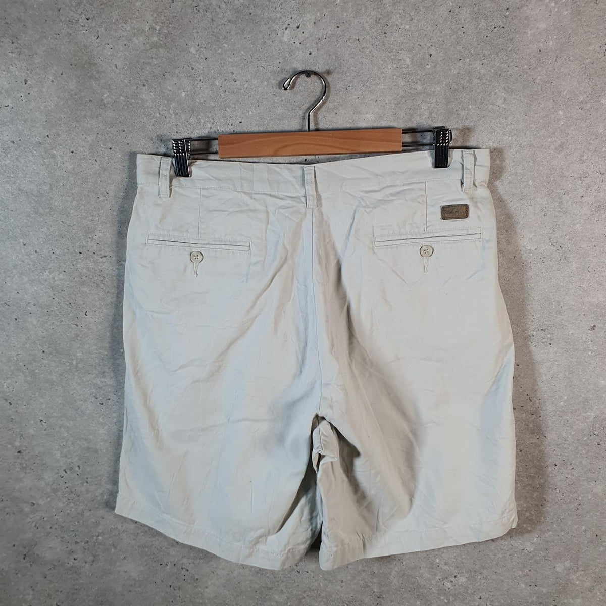 Vintage Dockers Chino Shorts Jorts Cargo Men’s W34 Beige Baggy Cotton A4427
