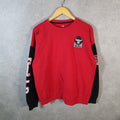 Vintage NBA Chicago Bulls Knit Sweater Men’s Medium Red Y2K Pullover American