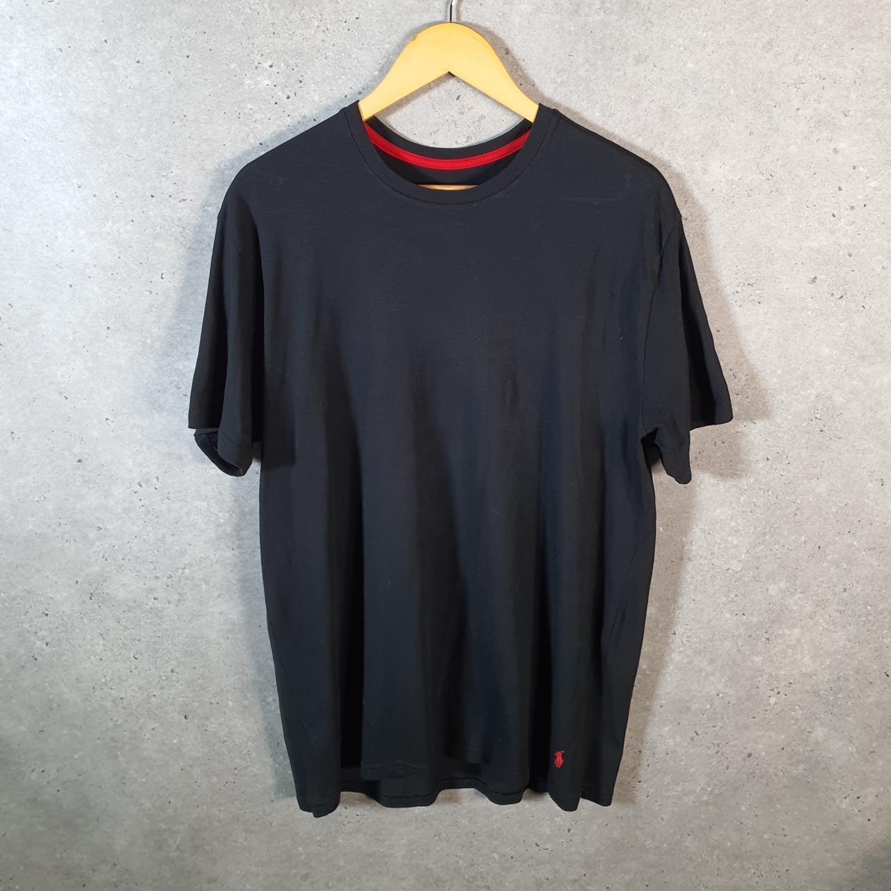 Vintage Ralph Lauren Polo T Shirt Men’s Large Black Embroidered Pony Classic Fit C9111