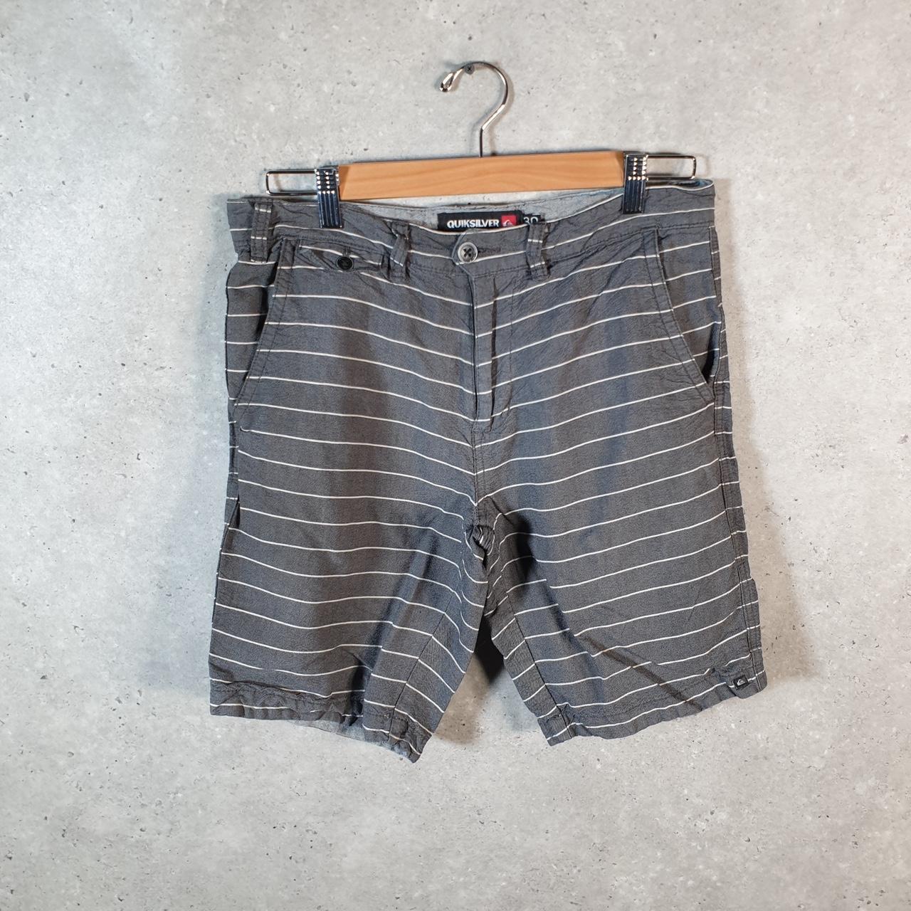 Vintage Quiksilver Chino Shorts Jorts Cargo Men’s W30 Grey Baggy Cotton
