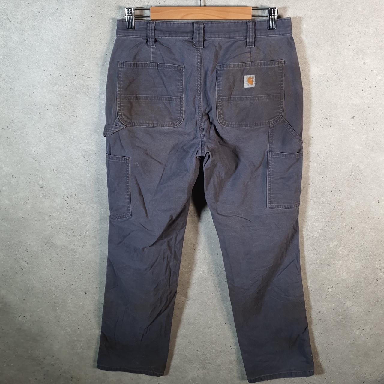Vintage Carhartt Carpenter Trousers Womens W30 L30 Grey Relaxed Fit Workwear Thrashed