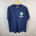 Vintage Hanes Nipissing Lakers Uni Soccer 90s USA Single Stitch T Shirt Men’s XL Blue C8040