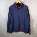 Vintage Nike 1/4 Zip Sweatshirt Men’s XL Navy Blue Swoosh Y2K Pullover Logo