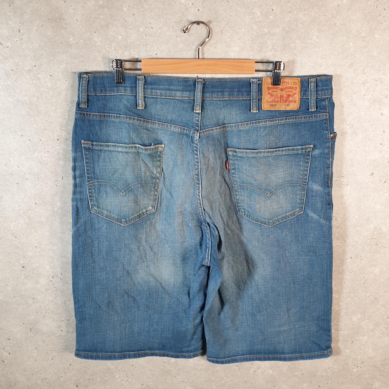 Vintage Levi’s 569 Baggy Shorts Jorts Cargo Men’s W40 Blue Relaxed Denim