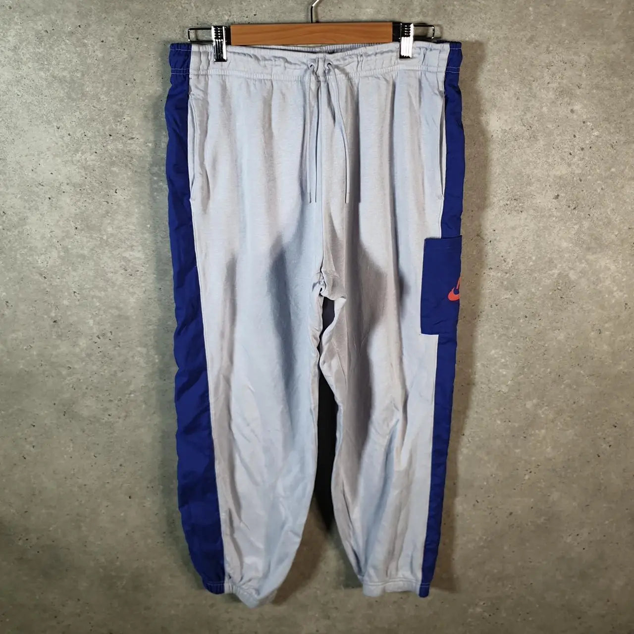 Vintage Nike Club Sweatpant Joggers Mens Large Grey Swoosh Sports Tracksuit - Big Fish Vintage
