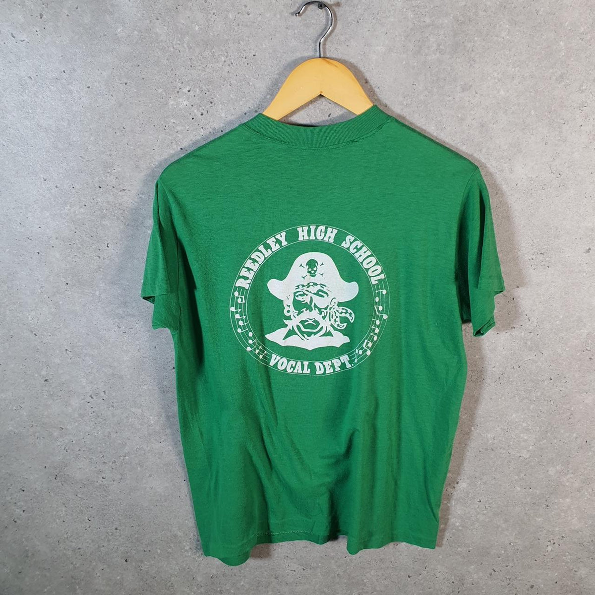 Vintage Fruit of the Loom Redley High School 90s USA Single Stitch T Shirt Men’s Small Green