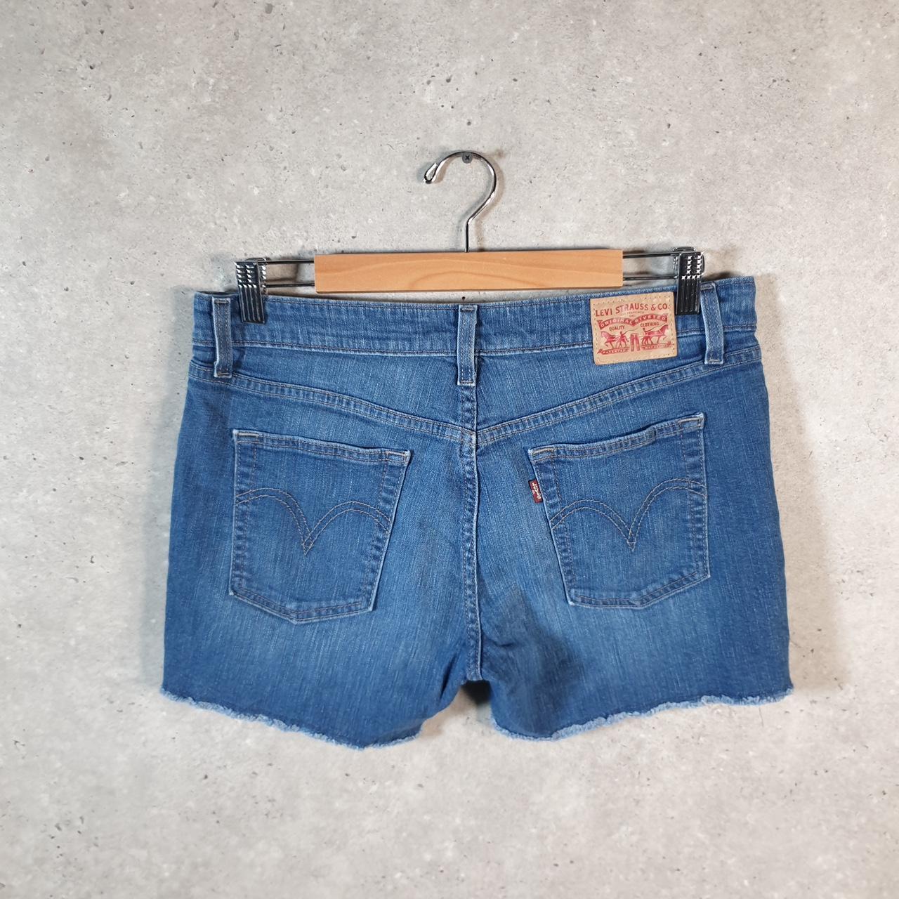 Vintage Levi’s Baggy Shorts Jorts Cargo Womens W31 Blue relaxed Denim