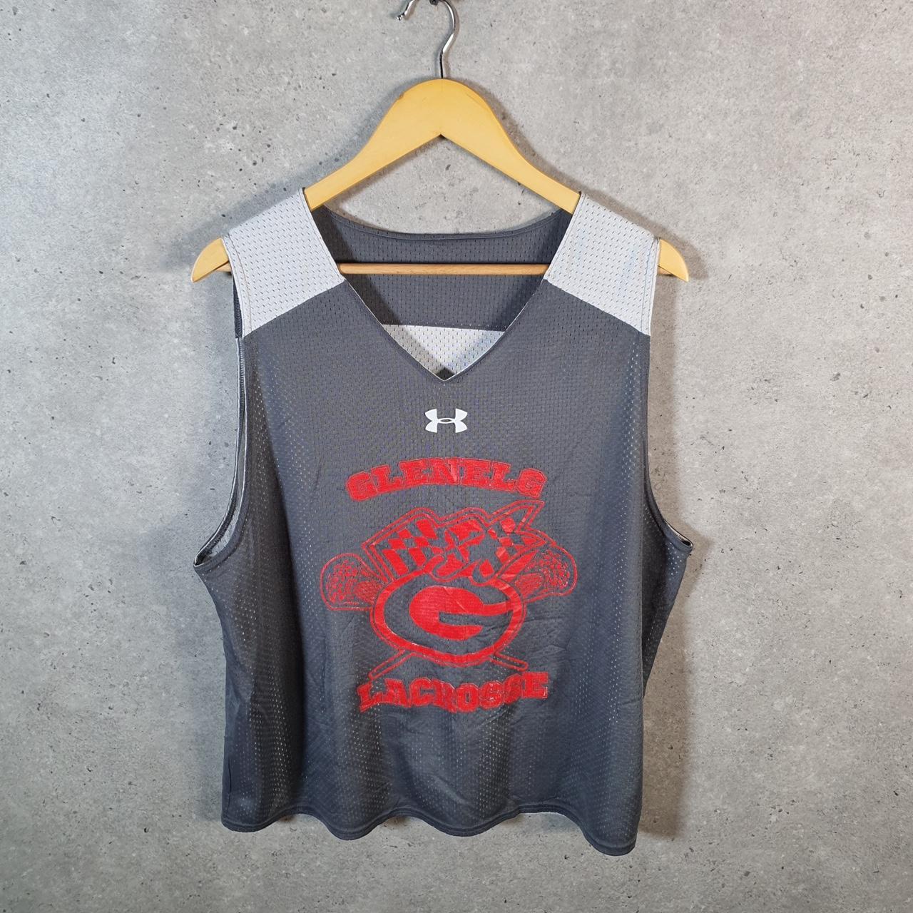 Vintage Under Armour Glenelg Lacrosse Vest Jersey Mens Large Grey