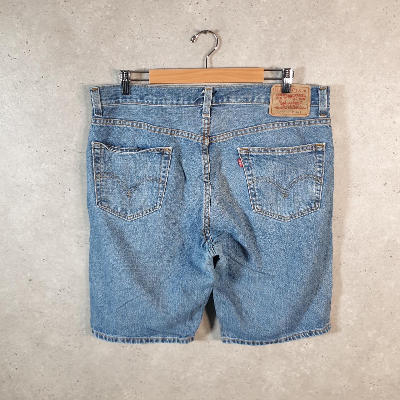Vintage Levi’s 505 Baggy Shorts Jorts Cargo Men’s W36 Blue Relaxed Denim