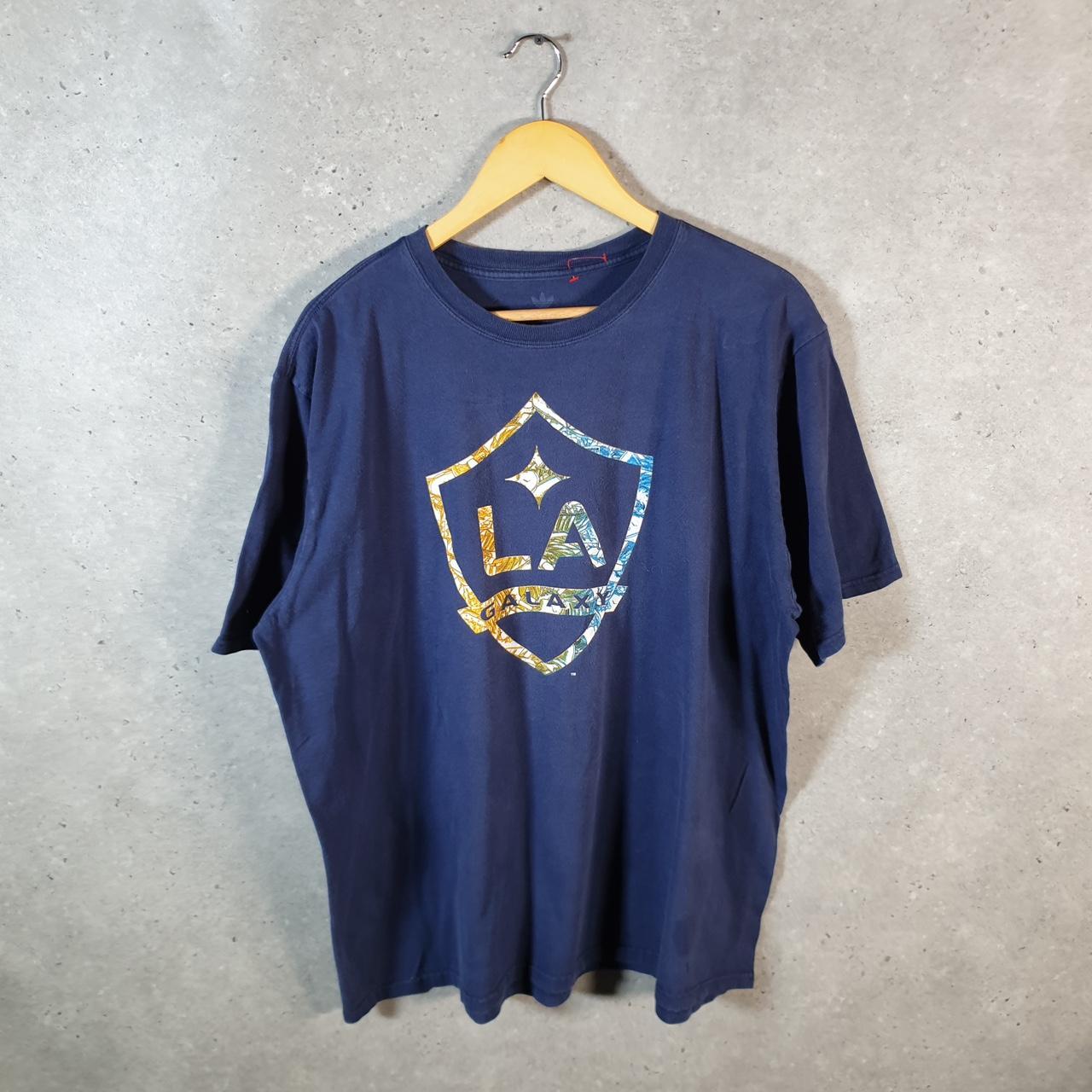 Vintage Adidas LA Galaxy Trefoil Retro T Shirt Men’s 2XL Navy Blue Logo Athletic