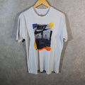 Vintage Nike Air Spellout T Shirt Shirt Men’s Medium White Swoosh Logo Athletic C9846