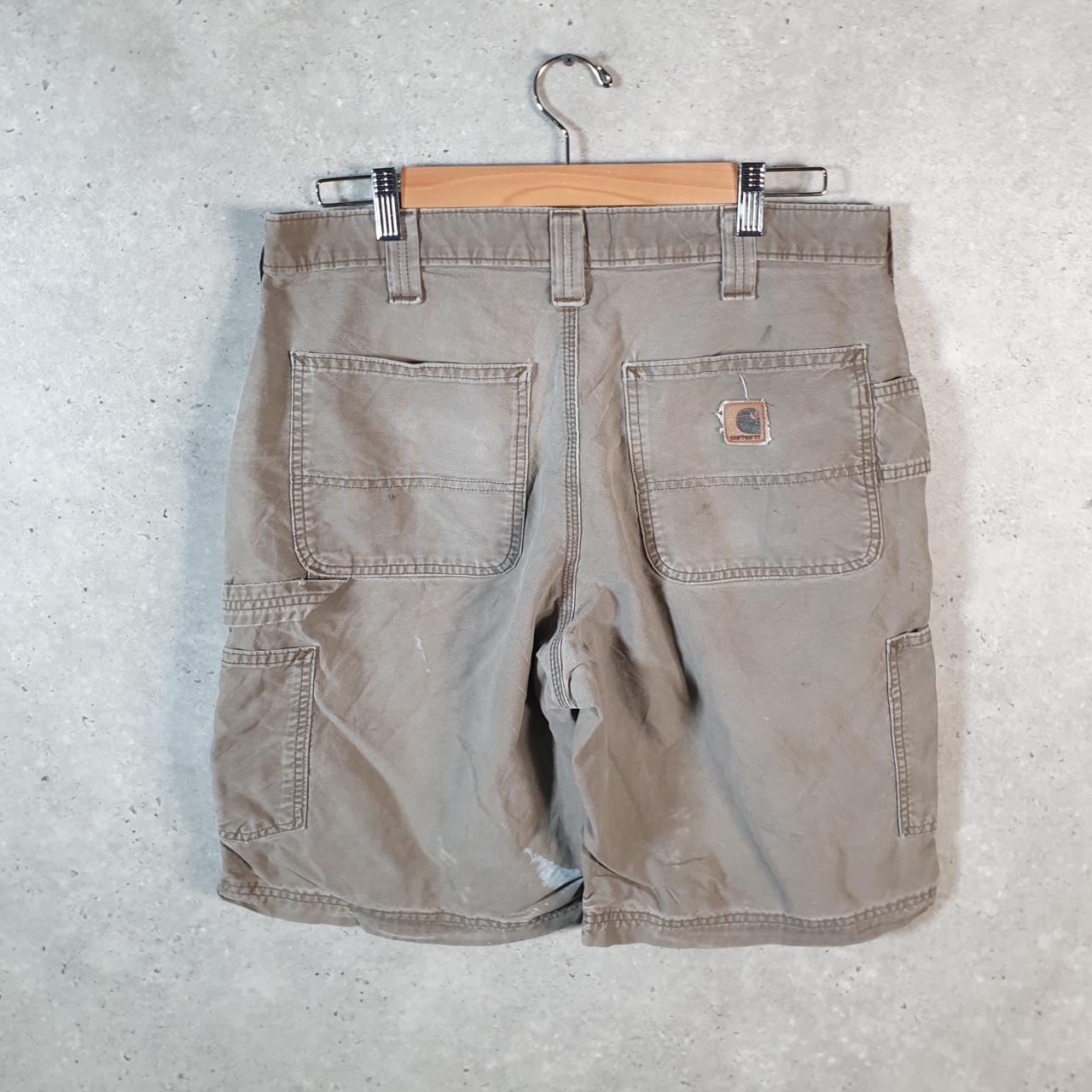 Vintage Carhartt Baggy Carpenter Shorts Jorts Cargo Men’s W34 Brown Relaxed Fit Workwear