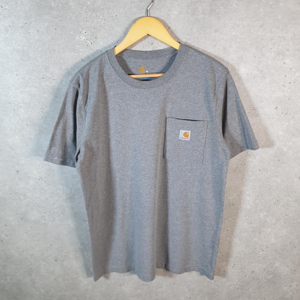 Vintage Carhartt Pocket T Shirt Men’s Medium Grey Workwear Chore Utility Relaxed Fit C9353