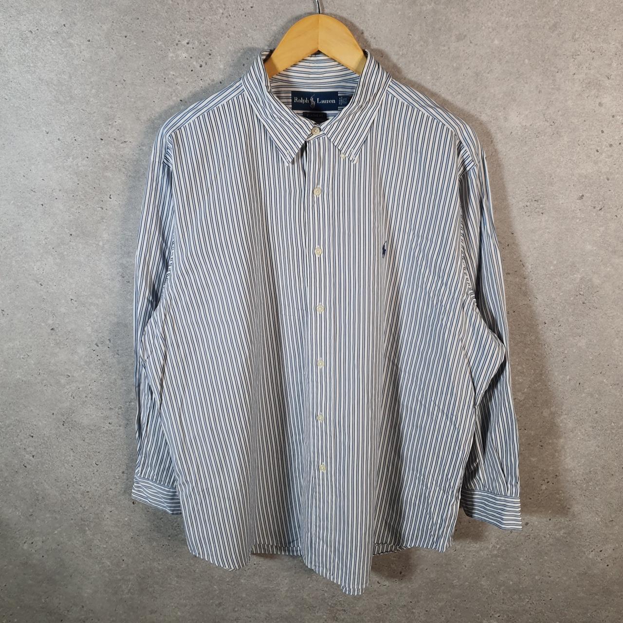 Vintage Ralph Lauren Button Down Shirt Men’s XL Striped Classic Fit Pony Cotton