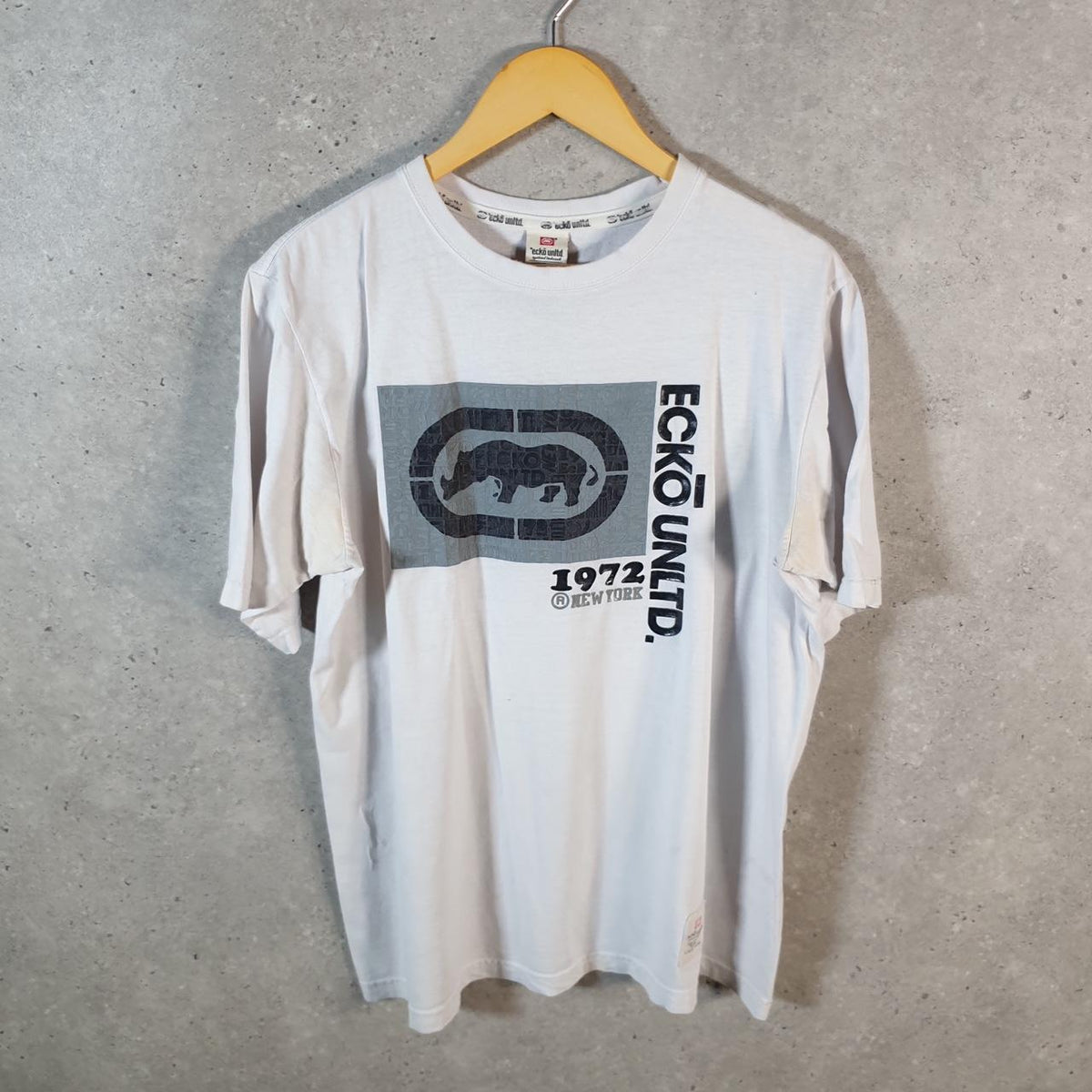 Vintage Ecko Unltd. Y2K T Shirt Men’s Large White Casual Sports Logo Athletic