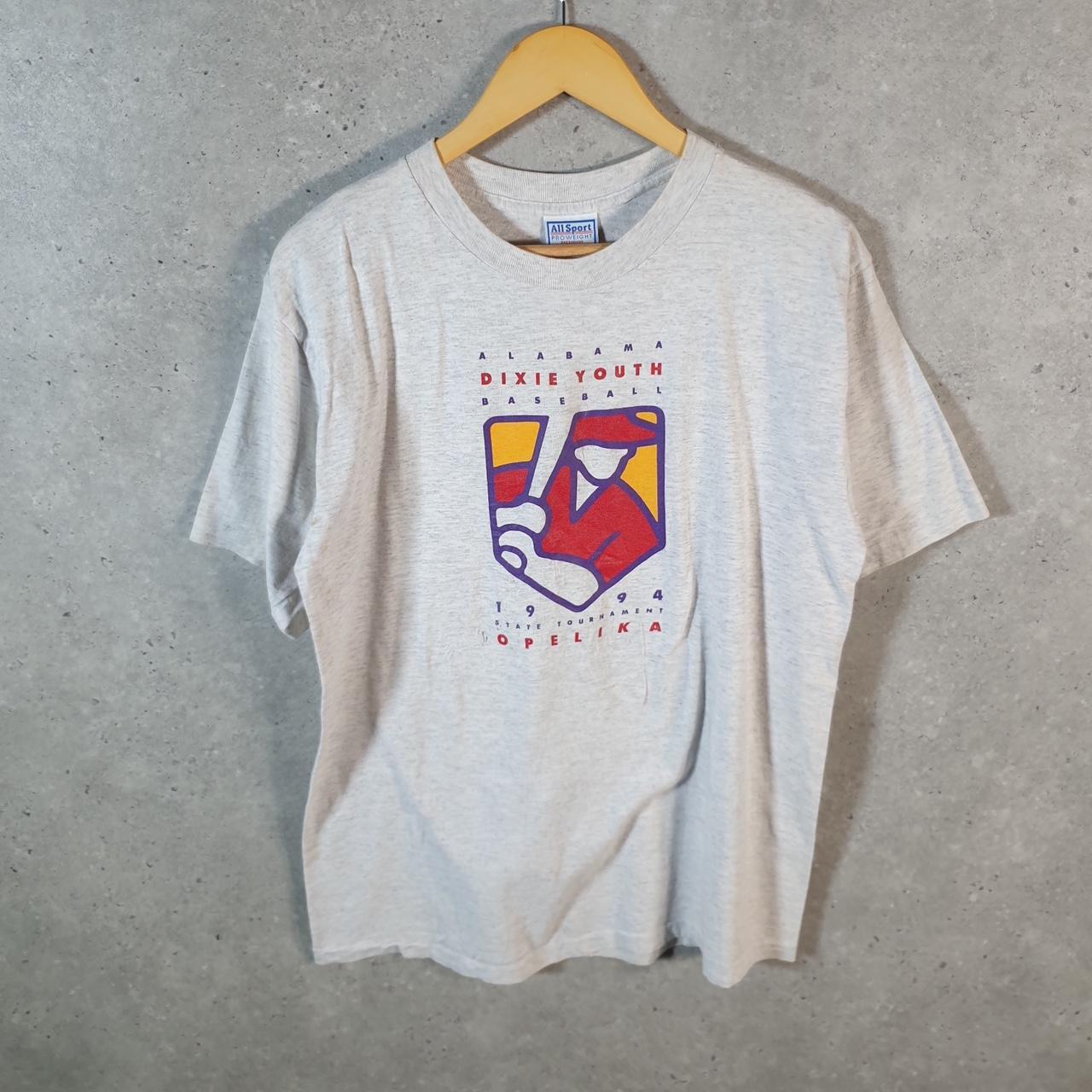 Vintage Allsport Alabama Dixie Youth 1994 USA Single Stitch T Shirt Men’s Large Grey