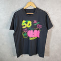 Vintage Fruit of the Loom Baby Boomer 90s Single Stitch T Shirt Men’s Large Black C8122