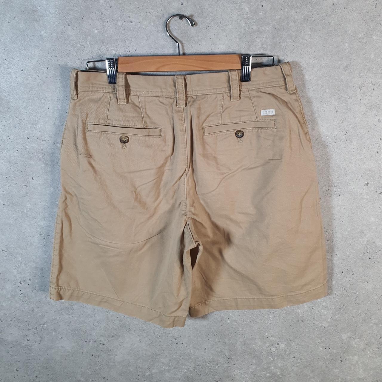 Vintage Izod Golf Chino Shorts Jorts Cargo Men’s W32 Brown Baggy Cotton