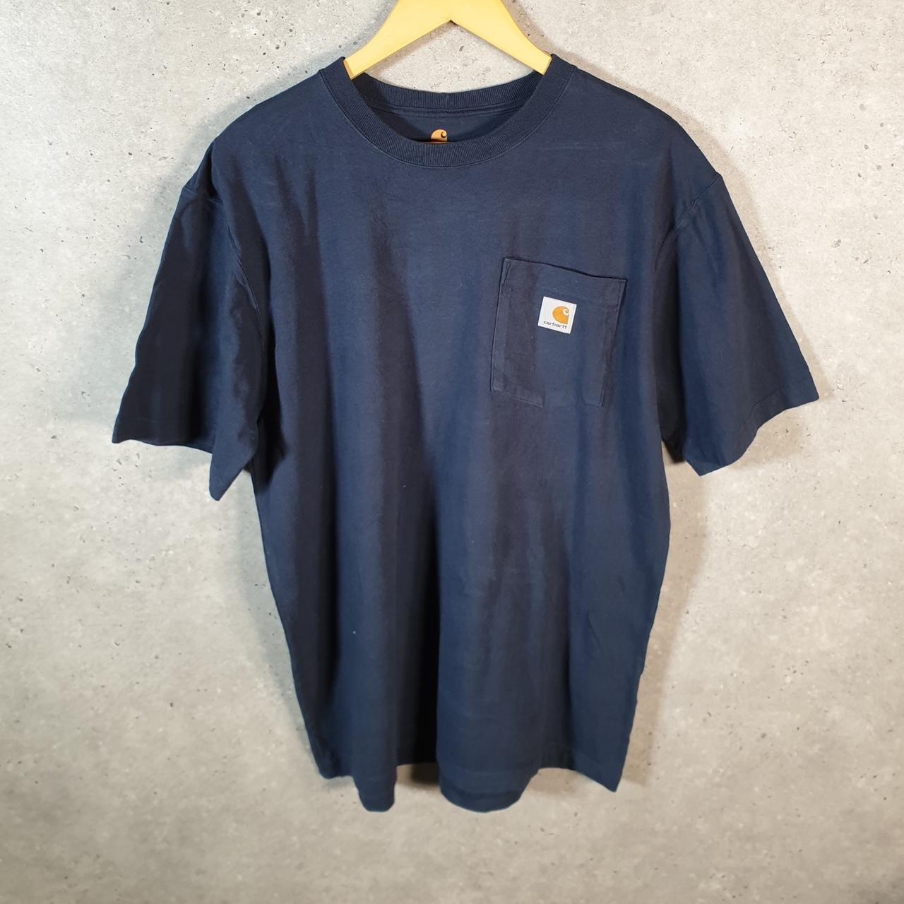 Vintage Carhartt Pocket T Shirt Men’s Medium Blue Workwear Chore Utility Original Fit C9331