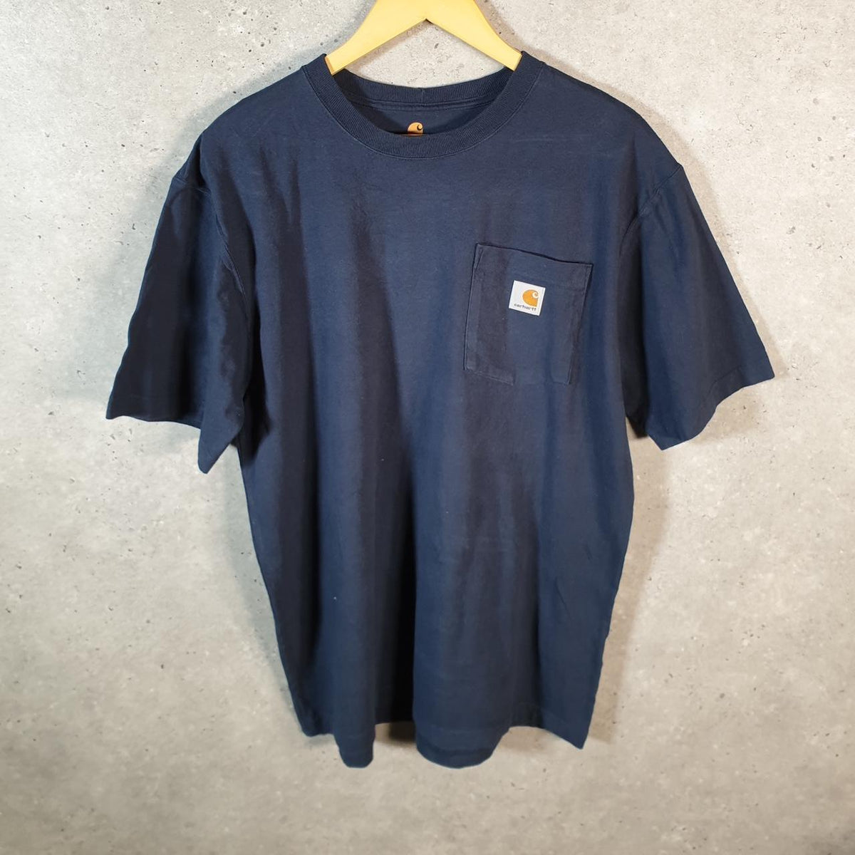 Vintage Carhartt Pocket T Shirt Men’s Medium Blue Workwear Chore Utility Original Fit C9331