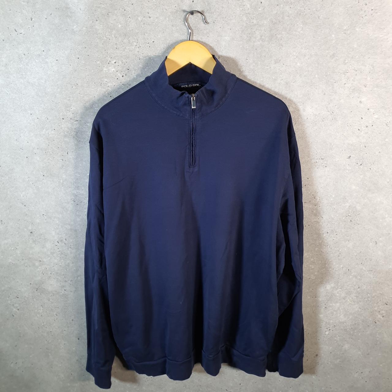 Vintage Ralph Lauren Polo Golf 1/4 Zip Sweatshirt Men’s XL Navy Cotton Pullover