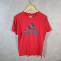 Vintage Adidas Go To Tee T Shirt Mens Medium Red Three Stripes Logo Athletic